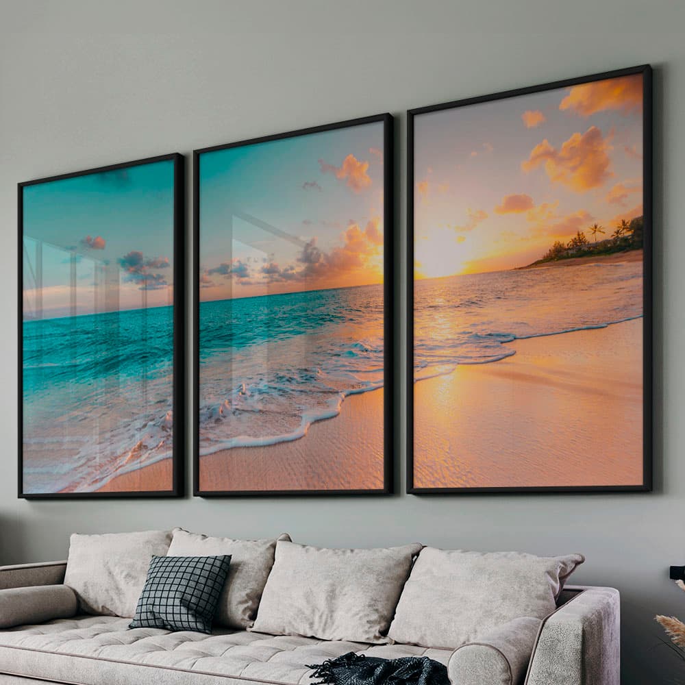 Kit Quadros Decorativos Mar Perfeito